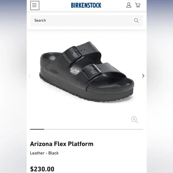 Birkenstock Papillio Arizona platform exquisite leather 39 medium/narrow 8.5 - Picture 2 of 10